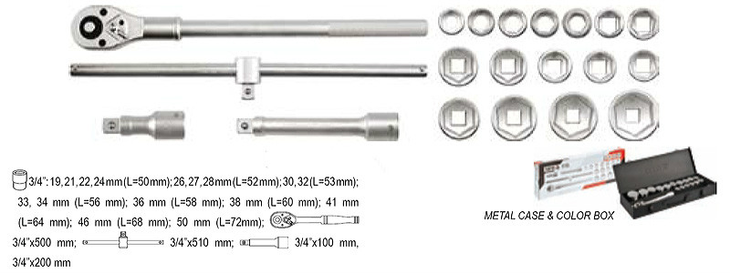 Bộ tuýp tay vặn tổng hợp Yato