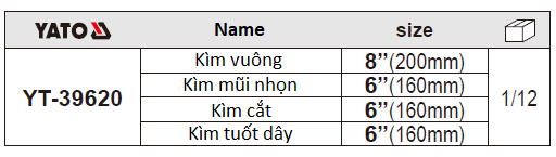 BỘ KÌM CÁCH ĐIỆN 4 CHI TIẾT