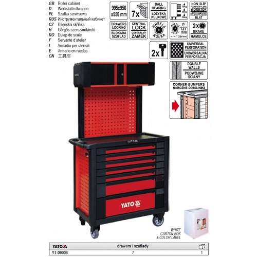 Tủ đồ nghề cao cấp có giá treo Yato