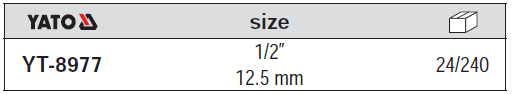 Cut Y 1/2 inch Yato YT-8977