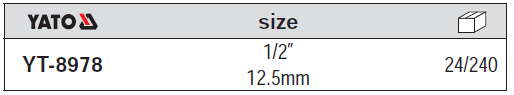 Cut Y 1/2 inch Yato YT-8978