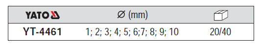 Bộ mũi khoan kim loại 19 chi tiết Yato YT-4461