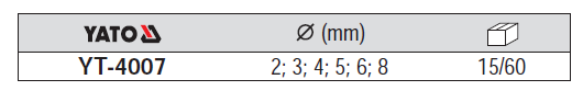 Bộ mũi khoan kim loại 4007 Yato YT-4007