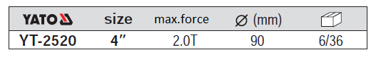 Vam 3 chấu Yato YT-2520
