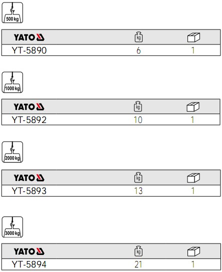 Pa lăng xích tời điện Yato YT-5890