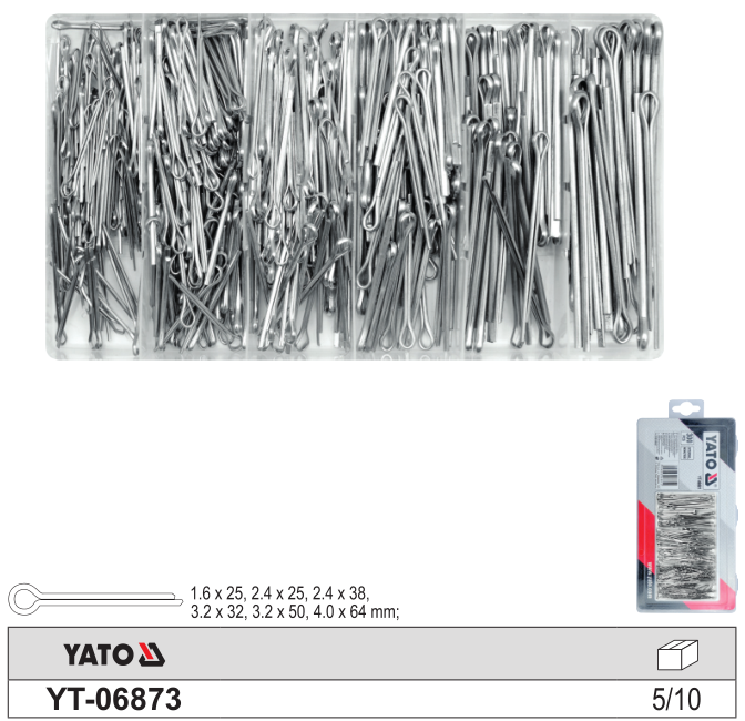 Bộ chốt khóa 555 chi tiết Yato YT-06873