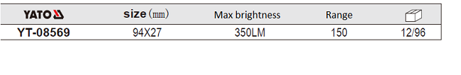 Đèn pin XTE 5W 350Lm Yato YT-08569