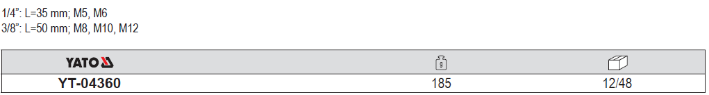 Bộ tuýp mũi vít sao 5 chi tiết Yato YT-04360